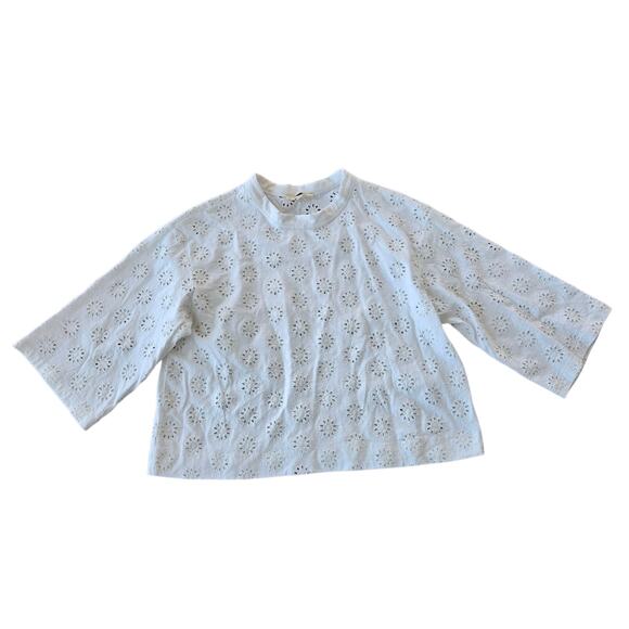 Madewell Embroidered Wide-Sleeve Boxy Tee Size XXS NWT - Picture 2 of 6